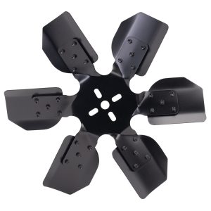 Derale Cooling Fan, Rigid Race, Belt Driven, 15 Inch Diameter X 2-1/4 Inch Depth, 6 Blade, Standard Rotation, Powder Coated Black Steel Blade – 17315