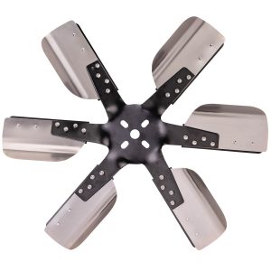 Derale Cooling Fan, Flex Fan, 18-1/4 Inch Diameter X 2-1/2 Inch Depth, 6 Blade, Reverse Rotation, Stainless Steel Blade with Black Hub – 17618