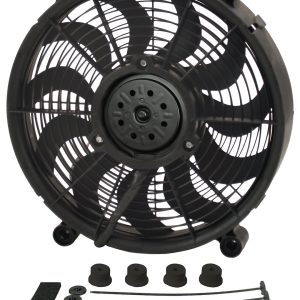 Derale Cooling Fan, Electric, 2100 Cubic Feet Per Minute High Speed/ 1500 Cubic Feet Per Minute Low Speed – 18214