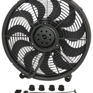 Derale Cooling Fan, Electric, 2400 Cubic Feet Per Minute High Speed/ 1800 Cubic Feet Per Minute Low Speed – 18217