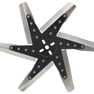 Derale Cooling Fan, Flex Fan, 17 Inch Diameter X 1-1/8 Inch Depth, 6 Blade, Standard Rotation, Stainless Steel Blade with Black Hub – 19117