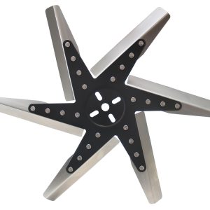 Derale Cooling Fan, Flex Fan, 18-1/4 Inch Diameter X 1-1/8 Inch Depth, 6 Blade, Standard Rotation, Stainless Steel Blade with Black Hub – 19118
