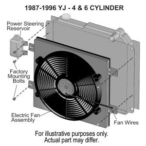 Derale Cooling Fan, Electric, 2400 Cubic Feet Per Minute, 17 Inch Diameter Fan/ 19-1/2 Inch Width X 18 Inch Height X 3-3/4 Inch Depth – 20161