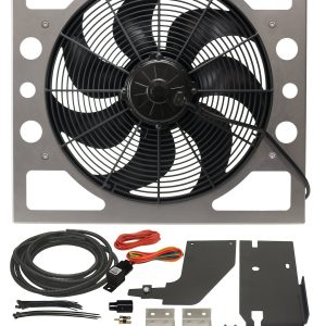 Derale Cooling Fan, Electric, 2400 Cubic Feet Per Minute, 17 Inch Diameter Fan/ 19-1/2 Inch Width X 18 Inch Height X 3-3/4 Inch Depth – 20161