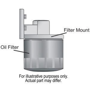 Derale Oil Filter Relocation Bracket, Single Filter, 1/2 Inch NPT Inlet/ Outlet, Top Dual Port – 25708