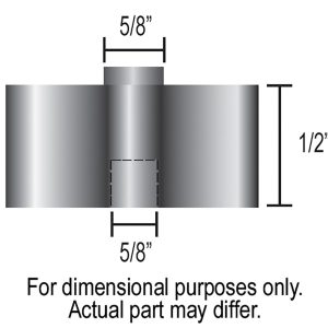 Derale Cooling Fan Spacer, 5/8 Inch Diameter Water Pump Shaft, 1/2 Inch Thick, Anodized, Aluminum, Includes Mounting Hardware – 31500