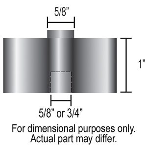 Derale Cooling Fan Spacer, 5/8 Inch Diameter Water Pump Shaft or 3/4 Inch Diameter Water Pump Shaft, 1 Inch Thick, Anodized, Aluminum – 31510