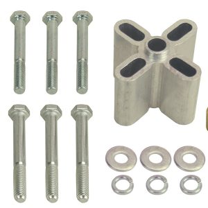 Derale Cooling Fan Spacer, 5/8 Inch Diameter Water Pump Shaft or 3/4 Inch Diameter Water Pump Shaft, 1-1/2 Inch Thick, Anodized, Aluminum – 31515