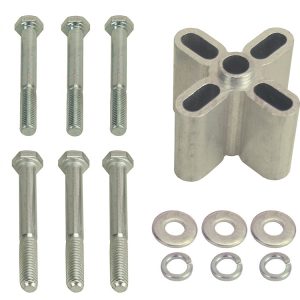 Derale Cooling Fan Spacer, 5/8 Inch Diameter Water Pump Shaft or 3/4 Inch Diameter Water Pump Shaft, 2 Inch Thick, Anodized, Aluminum – 31520