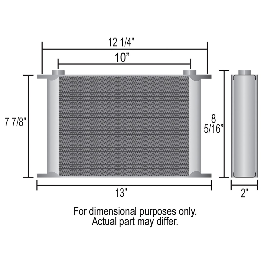 Derale Fluid Cooler, For Engine Oil/ Transmission Fluid/ Power Steering Fluid/ Fuel/ Differential Gear Oil – 52578