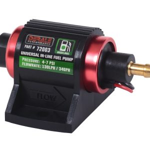 Derale Fuel Pump Electric, IN-Line Pump, Diesel, 7 PSI Maximum Pressure, 130 Lph Flow Rate, Rotary Vane – 72003