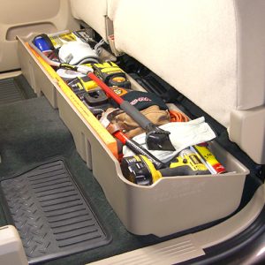 Du Ha Under Seat Storage Unit, Under Rear Seat, 2 Compartments, 15-1/2 Inch Length X 58 Inch Width X 9-1/2 Inch Height – 10045