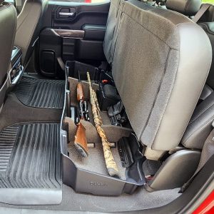 Du Ha Under Seat Storage Unit, Under Rear Seat, 2 Compartments, With Removable Dividers and Gun Rack Inserts, Black, Heavy Duty Polyethylene – 10400