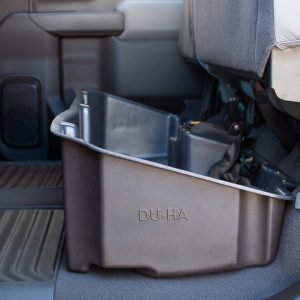 Du Ha Under Seat Storage Unit, Under Rear Seat, 2 Compartments, With Removable Dividers and Gun Rack Inserts, Brown, Heavy Duty Polyethylene – 10401