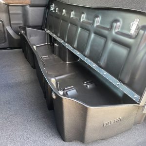 Du Ha Under Seat Storage Unit, Under Rear Seat, 1 Compartment, With Two Removable Gun Rack Inserts, Black, Heavy Duty Polyethylene – 10410