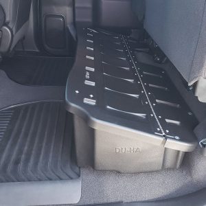 Du Ha Under Seat Storage Unit, Under Rear Seat, 1 Compartment, With Two Removable Gun Rack Inserts, Black, Heavy Duty Polyethylene – 10410