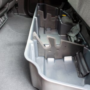 Du Ha Under Seat Storage Unit, Under Rear Seat, 2 Compartments, With Removable Dividers and Gun Rack Inserts, Black, Heavy Duty Polyethylene – 10420