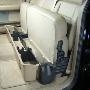 Du Ha Under Seat Storage Unit, Under Rear Seat, 2 Compartments, With Removable Dividers and Gun Rack Inserts, Black, Heavy Duty Polyethylene – 20004
