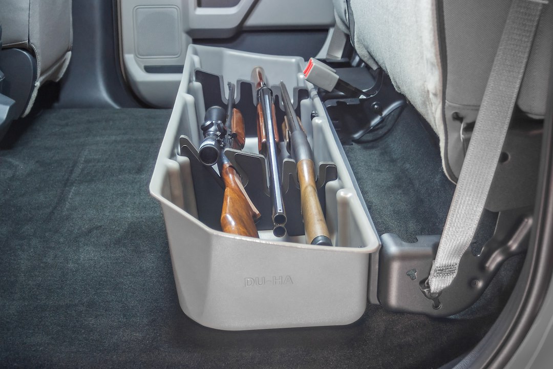 Du Ha Under Seat Storage Unit, Under Rear Seat, 2 Compartments, 13-1/4 Inch Length X 55 Inch Width X 9 Inch Height – 20113