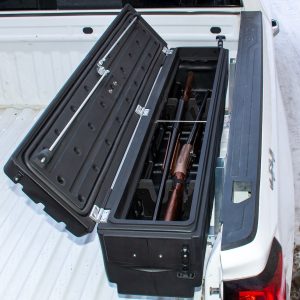 Du Ha Cargo Organizer, Humpstor, Mounts IN Truck Bed Above Wheel Well, 55 Inch Length X 12 Inch Width X 12 Inch Height, Lockable, Black – 70800