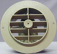 D&w Inc. Heating/ Cooling Register, Round, 4 Inch Diameter, With Damper, Off White – 3840ROW