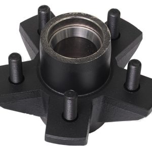 Dexter Axle Trailer Axle Hub, Fits Dexter 2300 to 4000 Pounds Axles, Plain, Painted Gray, 5 X 5 Inch Bolt Pattern, 3500 Pounds Capacity – 008-256-07