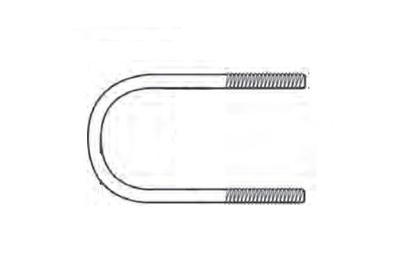 Dexter Axle Leaf Spring Axle U Bolt, 9 Inch Inside Length, 5 Inch Inside Width, 5/8 Inch-11 Thread Size X 2-1/2 Inch Thread Length – 011-077-00