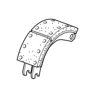 Dexter Axle Trailer Brake Shoe, Fits Dexter 12-1/4 Inch Diameter X 7-1/2 Inch Width Air Brake, Left Side, With Roller Assembly – 040-320-02