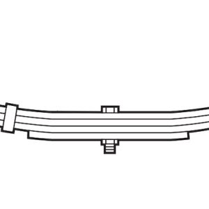 Dexter Axle Trailer Axle Leaf Spring, Eye and Eye Mount, 25-1/4 Inch Free Length, 26 Inch Loaded Spring Length, 1-3/4 Inch Width – 072-042-00