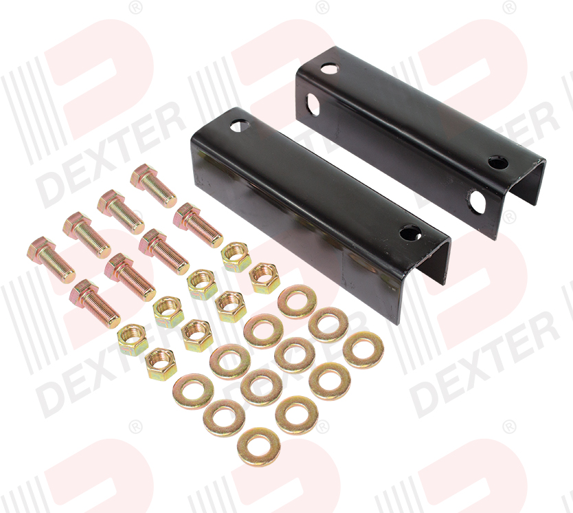 Dexter Axle Trailer Suspension Kit, Fits Dexter No 10 Axle, Single Axle, 2.63 Inch Height, Bolt-On – K71-707-01