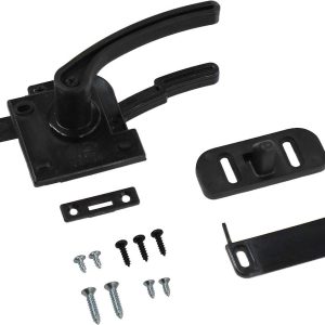 Dexter Group Screen Door Latch, For Dexter Screen Door, Uni Lever, Left Hand Opening, Black, Nylon, Single – 990003-02
