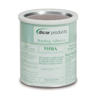 Dicor Corp Roof Membrane Adhesive, Used to Seals Polyvinyl Chloride, Water Based Acrylic, 1 Gallon Can, Single – 935BA-1