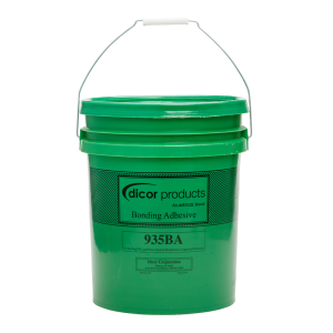 Dicor Corp Roof Membrane Adhesive, Used to Seals Polyvinyl Chloride, Water Based Acrylic, 5 Gallon Bucket, Single – 935BA-5