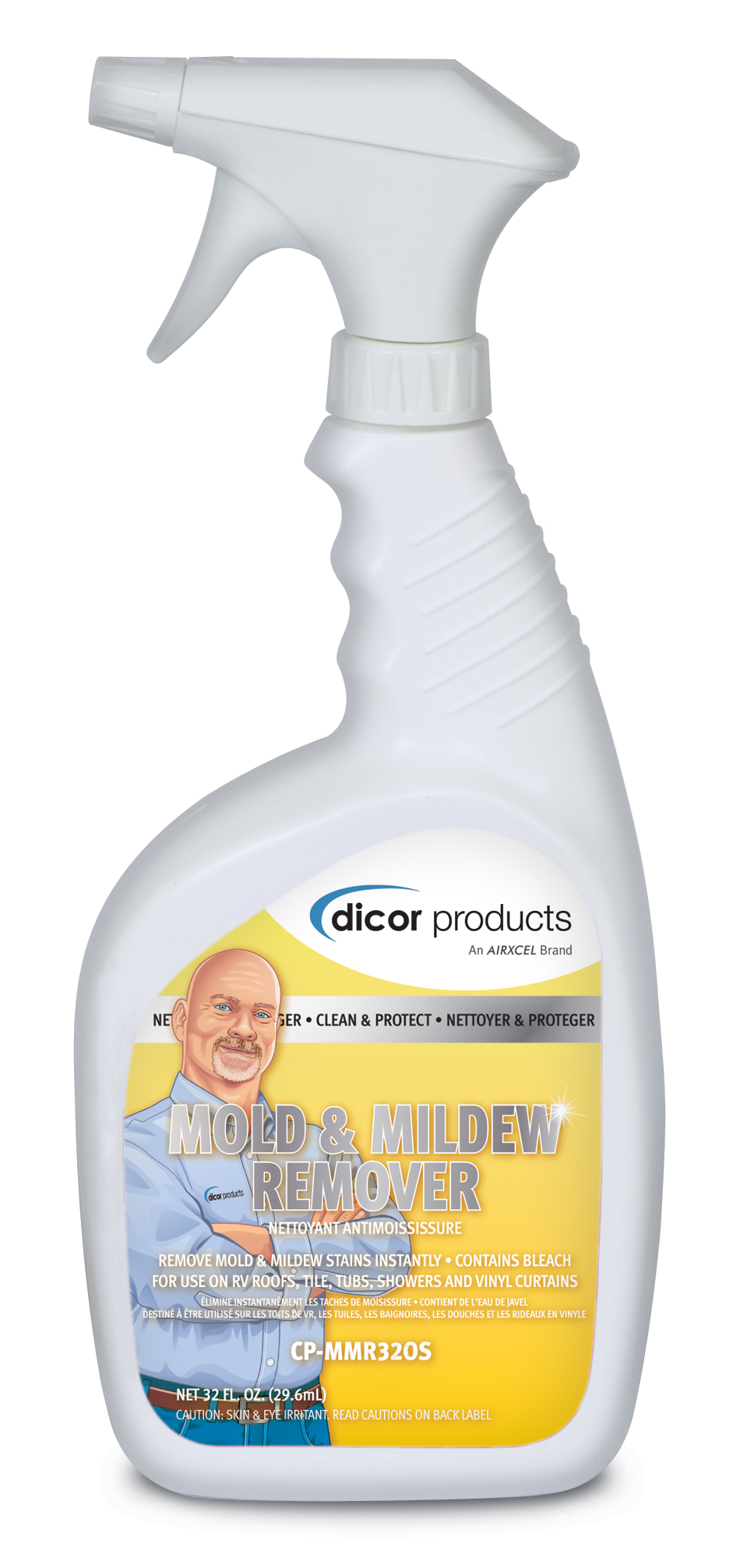 Dicor Corp Mold Remover, Use to Remove Mold and Mildew, 32 Ounce Spray Bottle, Single – CP-MMR320S