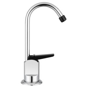 Dura Faucet Faucet, Used for Drinking Fountain, Single Piece Deck Mount, 6 Inch Hi-Arc Spout, Single Lever Handle, Chrome Plated – DF-DF350-CP