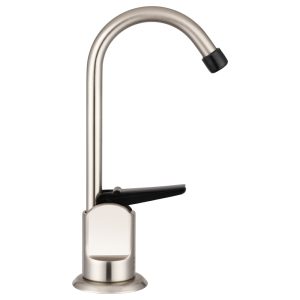 Dura Faucet Faucet, Used for Drinking Fountain, Single Piece Deck Mount, 6 Inch Hi-Arc Spout, Single Lever Handle – DF-DF350-SN