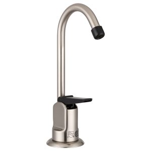 Dura Faucet Faucet, Used for Drinking Fountain, Single Piece Deck Mount, 6 Inch Hi-Arc Spout, Single Lever Handle – DF-DF350-SN