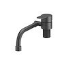 Dura Faucet Faucet, Used for Kitchen, Single Piece Deck Mount, Folding Spout, Lever Type/ 1 Handle, Matte Black/ Stainless Steel – DF-MK510H-MB