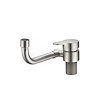 Dura Faucet Faucet, Used for Kitchen, Single Piece Deck Mount, Folding Spout, Lever Type/ 1 Handle, Satin Nickle/ Stainless Steel – DF-MK510H-SN