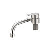 Dura Faucet Faucet, Used for Kitchen, Single Piece Deck Mount, Folding Spout, Lever Type/ 1 Handle, Satin Nickle/ Stainless Steel – DF-MK510H-SN