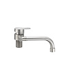 Dura Faucet Faucet, Used for Kitchen, Single Piece Deck Mount, Folding Spout, Lever Type/ 1 Handle, Satin Nickle/ Stainless Steel – DF-MK510H-SN