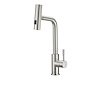 Dura Faucet Faucet, Used for Kitchen, Single Piece Deck Mount, Rainfall Pull Out Spout, Lever Type/ 1 Handle – DF-MK511X-SN