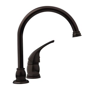 Dura Faucet Faucet, Designer Series, Used for Kitchen, Two Piece Deck Mount, 11 Inch Pedestal Gooseneck Designer Spout – DF-NMK301-VB