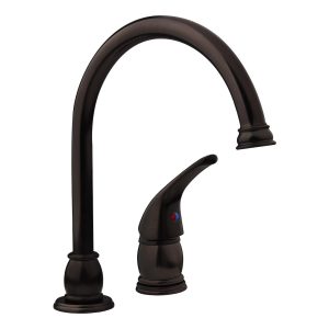 Dura Faucet Faucet, Designer Series, Used for Kitchen, Two Piece Deck Mount, 11 Inch Pedestal Gooseneck Designer Spout – DF-NMK301-VB