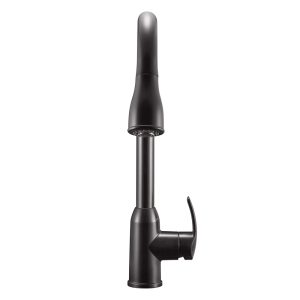 Dura Faucet Faucet, Used for Kitchen, 15 Inch Gooseneck Spout, Single Lever Pull-Down Handle, Venetian Bronze, 1-5/8 Inch Mounting Hole – DF-NMK508-VB