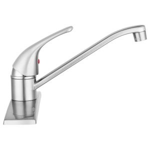 Dura Faucet Faucet, Used for Kitchen, Single Lever, Satin Nickel, Heavy Duty Metal Construction, Stainless Steel Ball Valve – DF-NMK600-SN