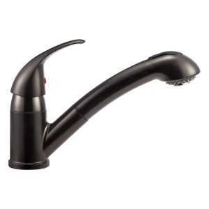 Dura Faucet Faucet, Used for Kitchen, Single Piece Deck Mount, Pull-Out Spout, Solid Zinc Single Lever Handle, Venetian Bronze – DF-NMK852-VB