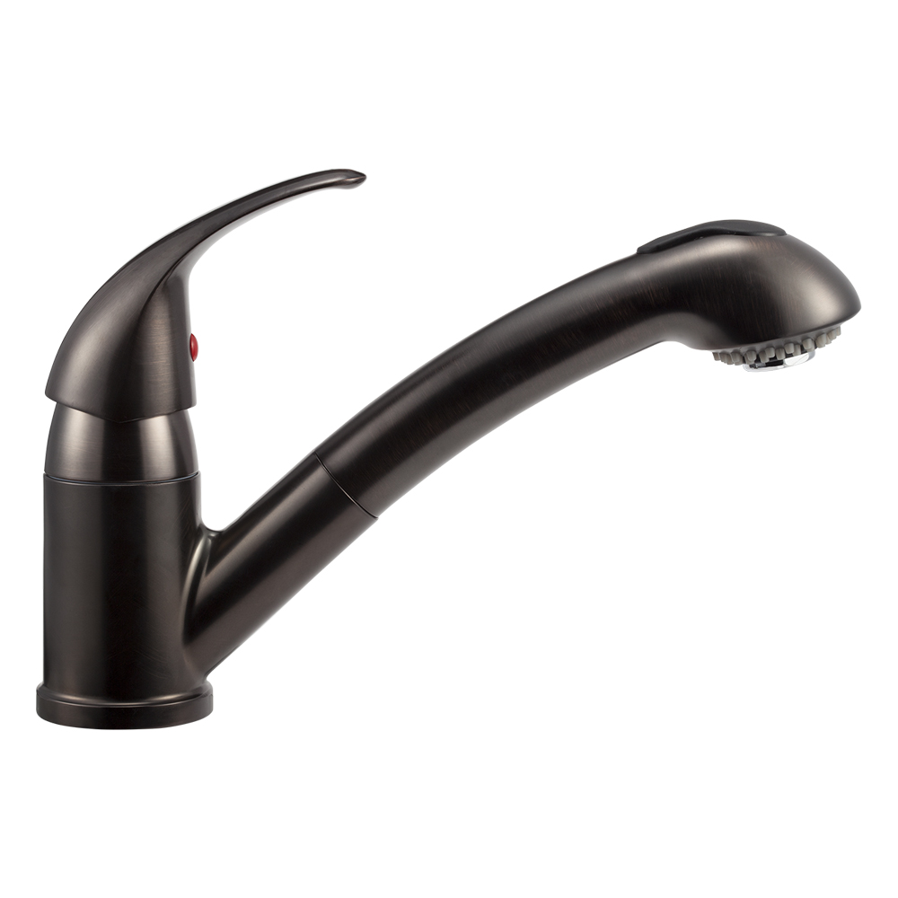 Dura Faucet Faucet, Used for Kitchen, Single Piece Deck Mount, Pull-Out Spout, Solid Zinc Single Lever Handle, Venetian Bronze – DF-NMK852-VB
