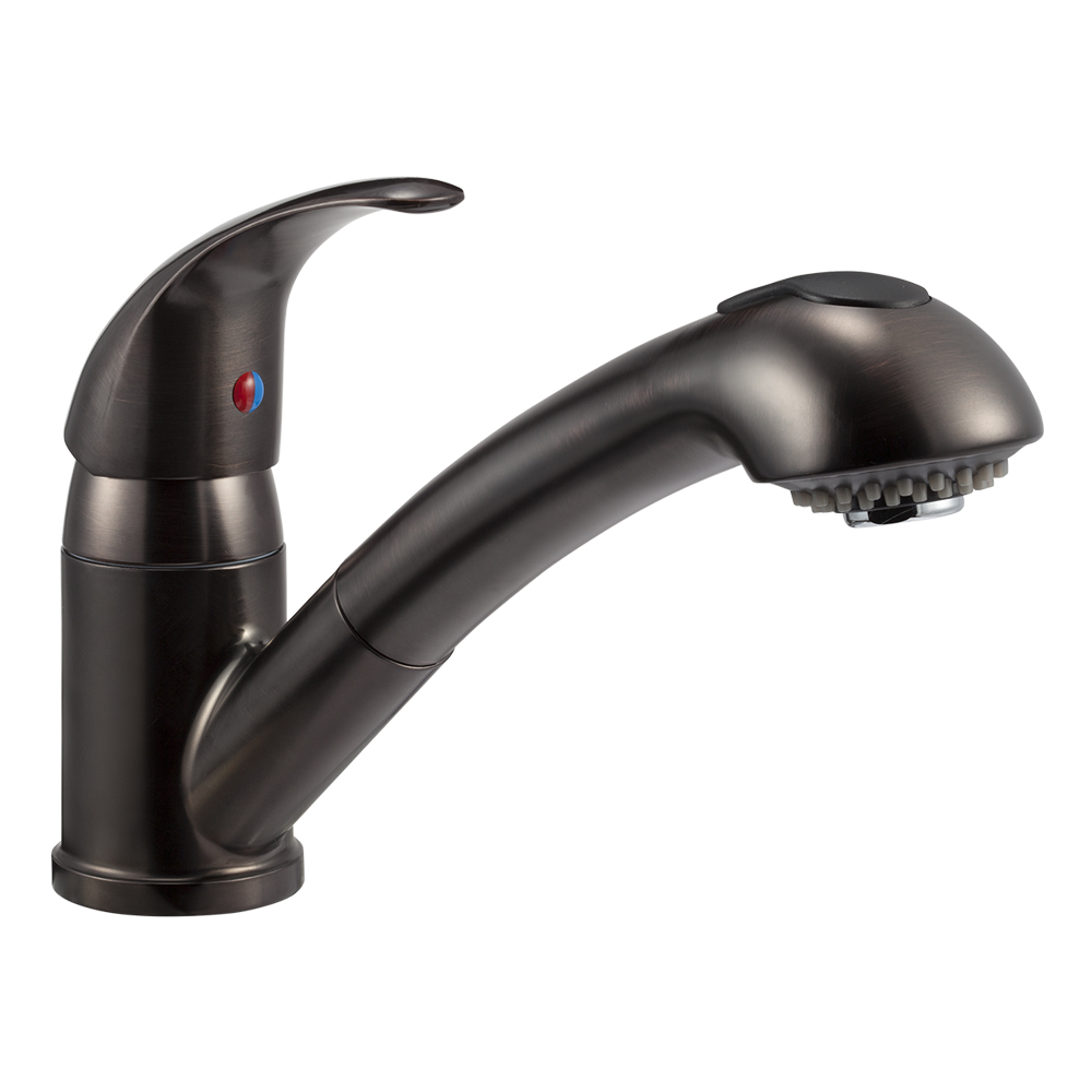 Dura Faucet Faucet, Used for Kitchen, Single Piece Deck Mount, Pull-Out Spout, Solid Zinc Single Lever Handle, Venetian Bronze – DF-NMK852-VB