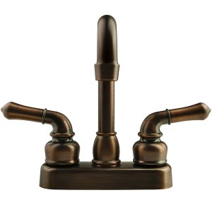 Dura Faucet Faucet, Classical Series, Used for Bar, Single Piece 4 Inch Bar Deck Mount, 6 Inch Hi-Arc Spout, 2 Teapot Classical Handle – DF-PB150C-ORB
